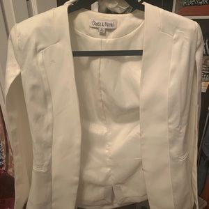 White cape blazer